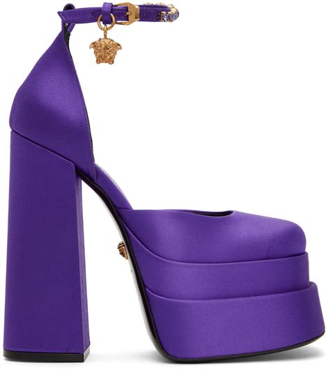 versace platform heels purple|versace platform heels women.